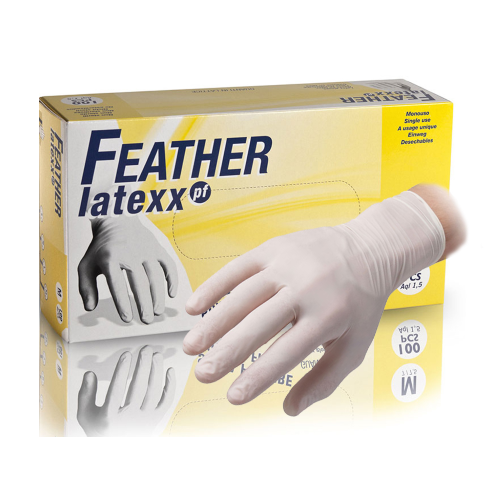 Reflexx FLPF 100 guanti in lattice bianco tg L senza polvere per pulizie estetica