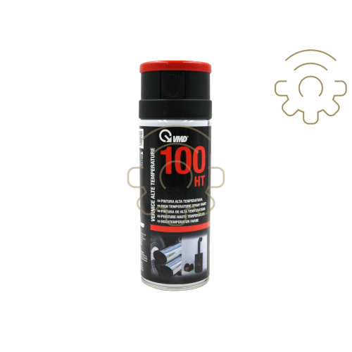 VMD 100HT bomboletta vernice spray rosso alte temperature 400 ml per camini stufe forni barbecue resistente fino a 600° c.