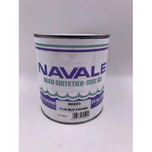 Italcrom enamel naval paint 0,750 lt light blue for iron wood or synthetic oil