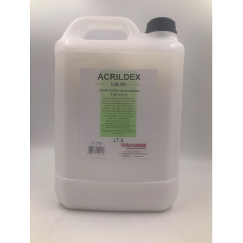 Italcrom Acrildex 5 Lt isolante fissativo acrilico aggrappante incolore ancorante all'acqua
