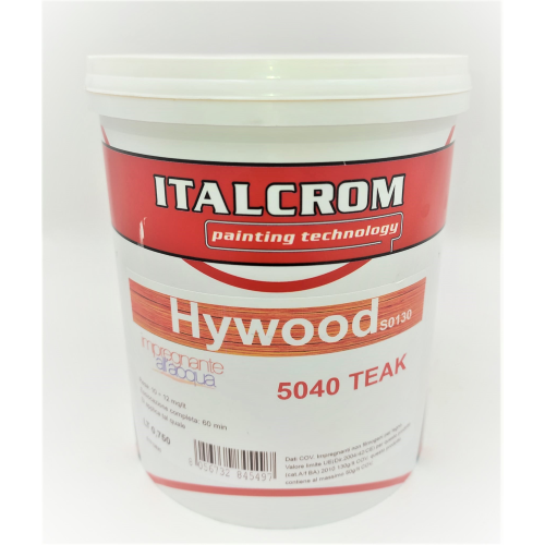 Italcrom hywood impregnante protettivo per legno all'acqua 0,750 lt teak 5040 vernice inodore