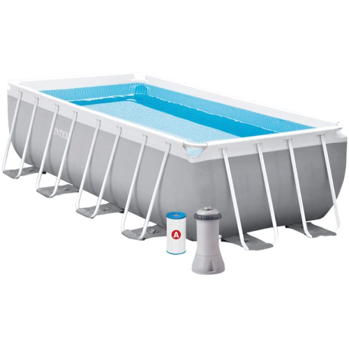 Intex 26788 piscine avec cadre linea prisma frame cm 400x200x100 pompe de filtration et échelle