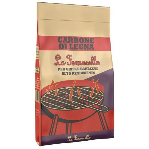 Carbone vegetale per grill kg 2,5 in sacco carbonella per barbecue picnic di qualità profiessonale
