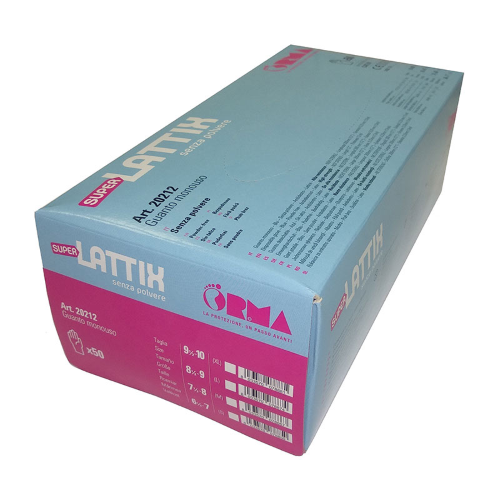 Orma cf 50 Hi-Risk blue latex gloves size L without powder extra strong cat III ambidextrous