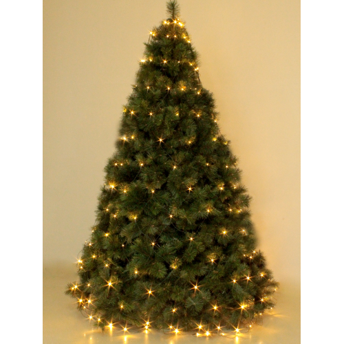 Mantello 288 luci a led bianco caldo per albero di Natale 3,2 mt con 8 giochi per interno esterno serie rete verde