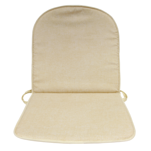 Cuscini con schienale basso per sedie poltrone poliestere e cotone con imbottitura 8 pz beige cm 80x42x2 da giardino esterno