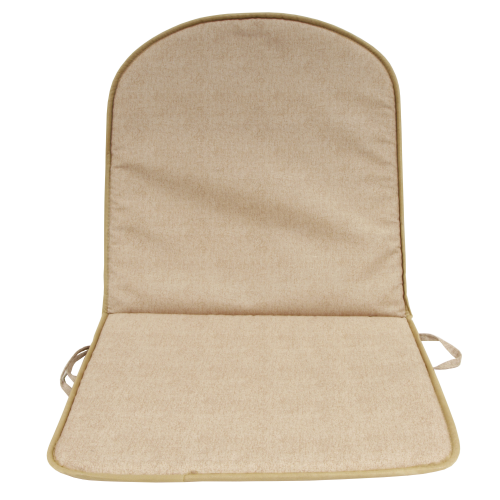 Coussins avec dossier bas pour chaises et fauteuils polyester et coton cm 80x42x2 avec rembourrage 8 pcs taupe pour jardin extérieur