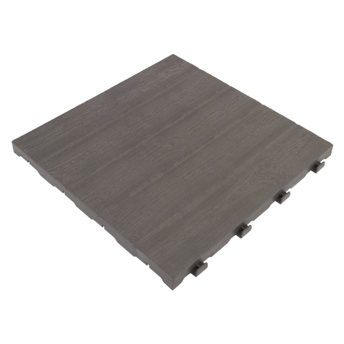 Wood effect floor E40 LM in polypropylene 39x39x2.5 cm for outdoor and indoor garden camping use with joints for junction