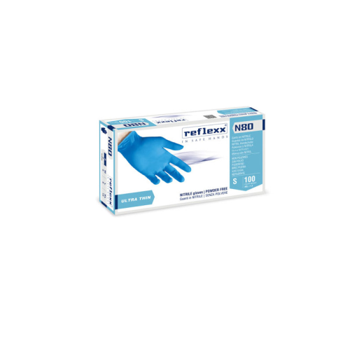 100 pcs ultra-thin nitrile gloves N80B size XL powder-free 3.0 gr disposable ambidextrous 100% Latex Free